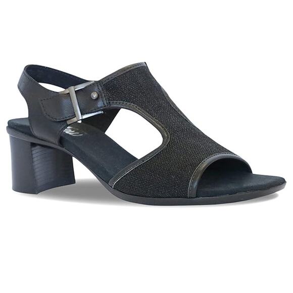 MUNRO WALLIS OPEN SQUARE TOE BLOCK HEEL T-STRAP SANDALS SIZE 9.5W NWOB - Picture 1 of 16